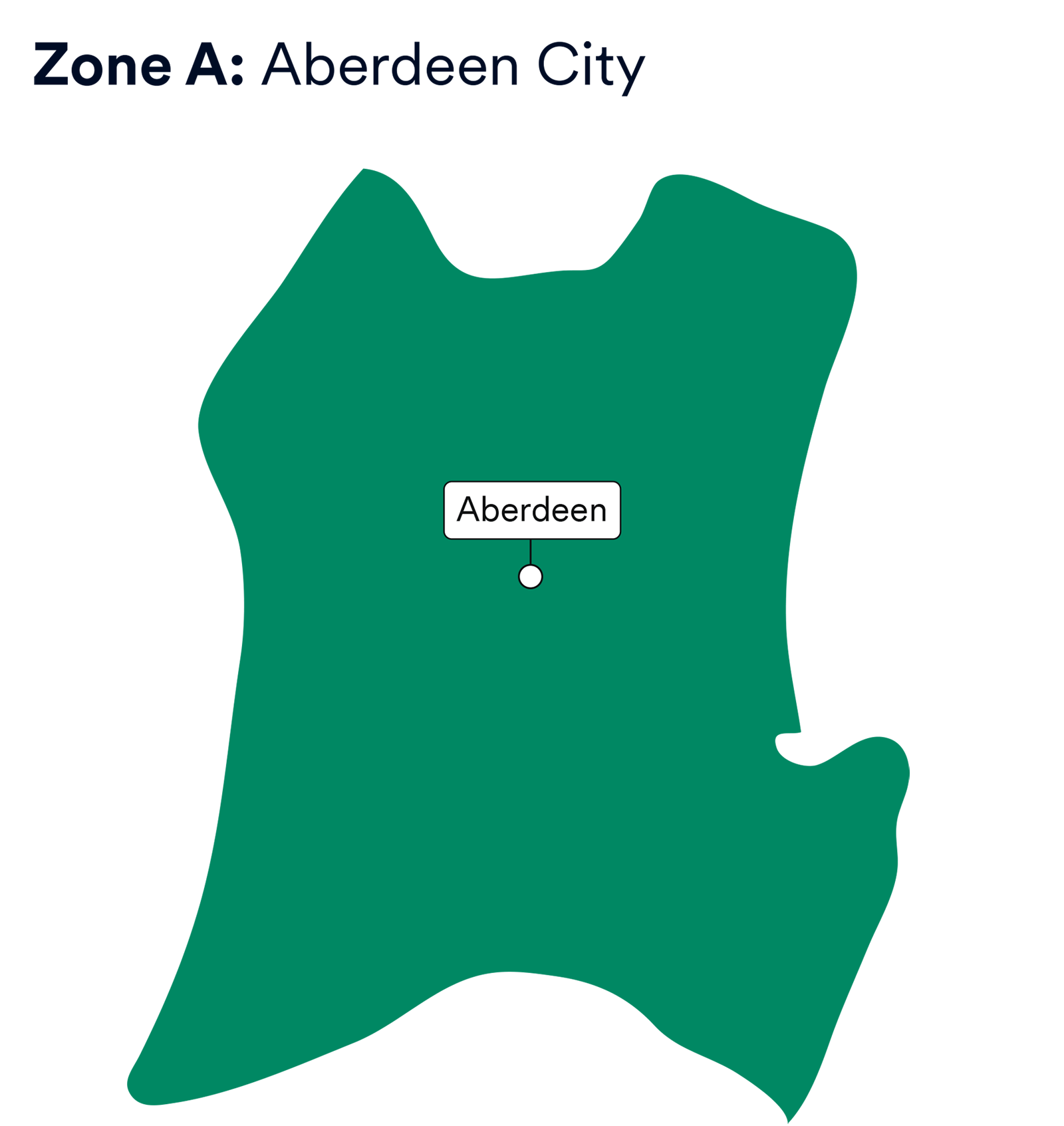 map for zone 1 travel - Aberdeen City